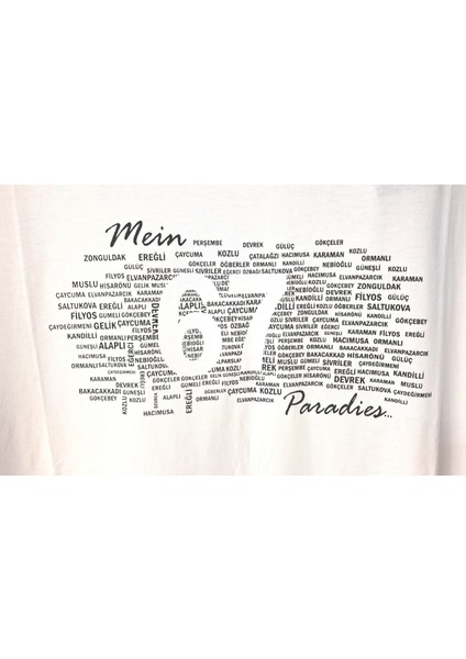 Zonguldak Ilçeleri ve Madenci Baskılı Kısa Kollu Unisex T-Shirt % 100 Pamuk fiyatları