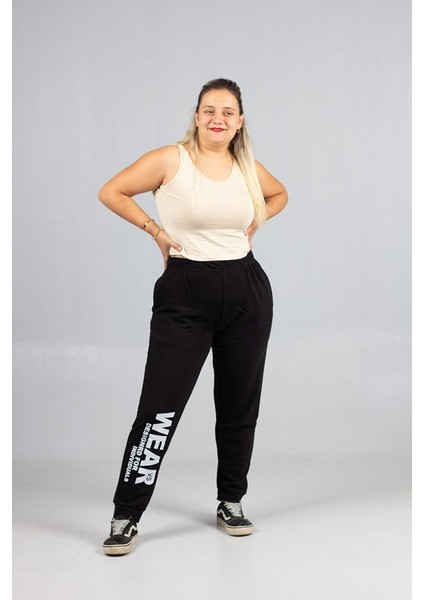 3 Iplik Penye Eşofman Altı Büyük Beden | Şardonsuz Rahat Kesim