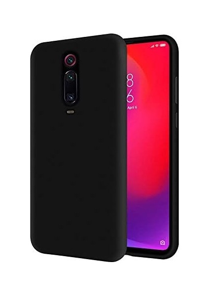 Iletişim Mi 9t ile Uyumlu Içi Kadife Soft Logosuz Lansman Silikon Kılıf - Siyah