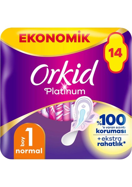 Orkid Platinum Hijyenik Ped Normal Ekonomik Paket 14 Ped modelleri