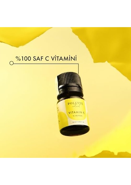 Polente Natural -%100 Pure Vitamin C- Leke KARŞITI%100 Saf C Vitamini (2,5 Ml)