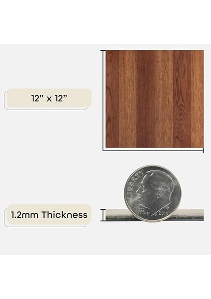 Furnishings FTVWD22320 Nexus 12 Inç, Ahşap Medium Meşe Plank-Look, 20-Pack modelleri