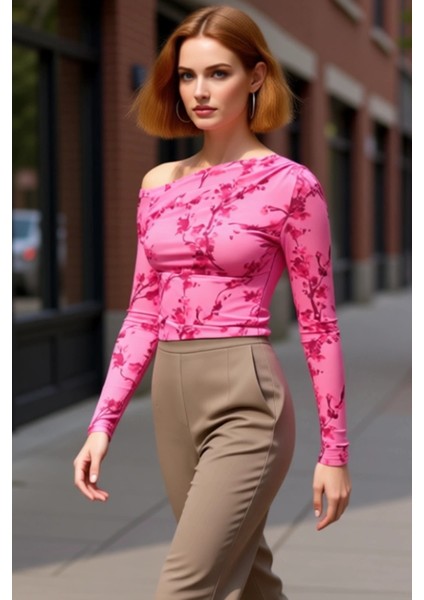 Kadın Moda Şık Üst Giyim Regular Asimetrik Yaka Düşük Kol Slim Kalıp Örme Siyah Tül Astarlı Bluz fırsatları