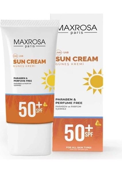 Maxrosa 50+Spf Yüksek Koruyucu Güneş Kremi 60 ml