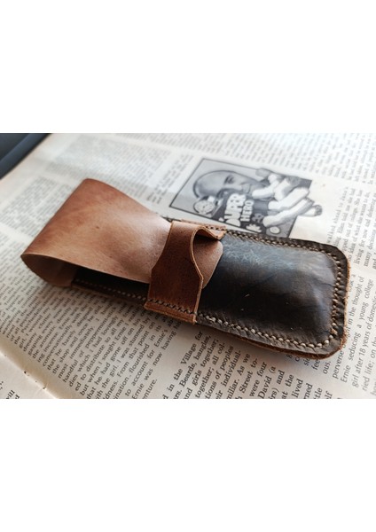 Crazy Gerçek Deri Özel Kalemleriniz Için Kalemlik ( 2*3 Kalem Için ) 27 cm \ 6 cm Np1