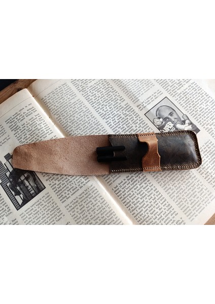 Crazy Gerçek Deri Özel Kalemleriniz Için Kalemlik ( 2*3 Kalem Için ) 27 cm \ 6 cm Np1 fırsatları