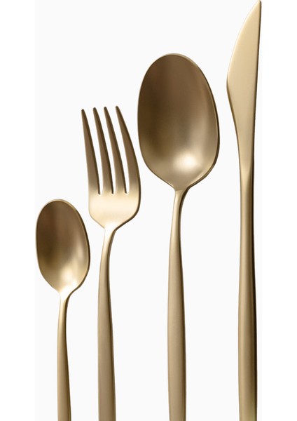 Cutlery HN521 Bk 24 Parça Çelik Çatal Bıçak Kaşık Takımı
