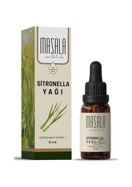 Masala Saf Sitronella Yağı 10 Ml. - (Citronella Essential Oil) Cymbopogon Nardus fiyatları