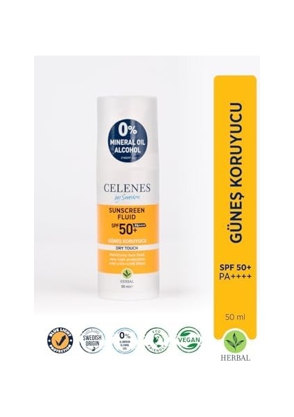 Celenes Herbal Spf 50+ Güneş Koruyucu Krem Dry Touch (50 Ml) modelleri