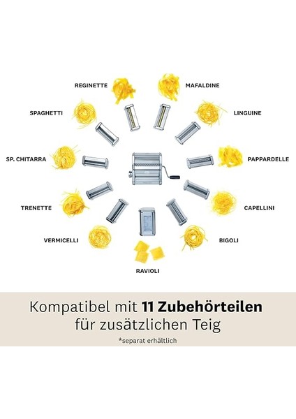 Classic Atlas AT-150-CLS Ev Yapımı Erişte Makarna Makinesi Krom Çelik Gümüş indirimleri