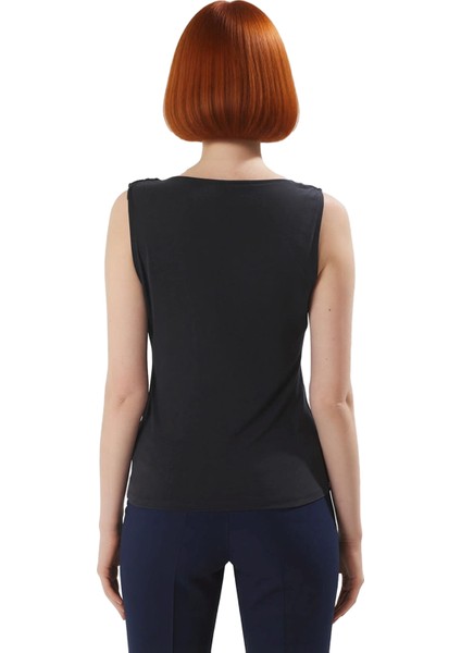 Kadın Modal Karışımlı Degaje Yaka Kolsuz Bluz Konforlu ve Şık Günlük Stil Kaliteli Şık Rahat fiyatları