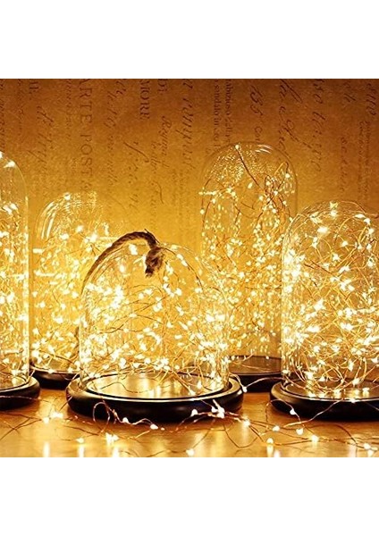 LED Metre Gün Işığı Sarı Renkli Pilli Dekoratif Aydınlatma Süsleme Parti Sarı LED Işık Yılbaşı LED Işık Süsleme Dekorasyon Işığı Şerit Aydınlatma LED (Günışığı, 10) fiyatları