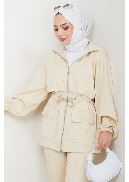 Kapak Cepli Oysho Ikili Takım 1652 - Bej fırsatları