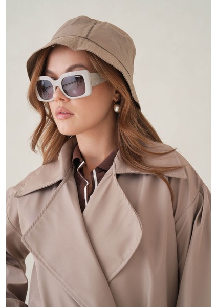 Su Geçirmez Kruvaze Yaka Sık Dokuma Kadın Trençkot indirimleri