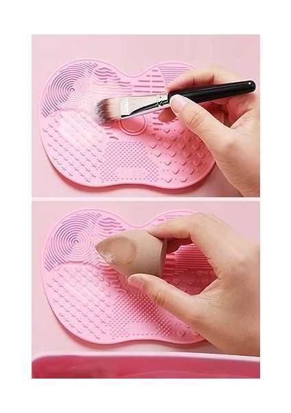 Mobee Katlanabilir Silikon Makyaj Fırça Temizleme Matı Makyaj Aleti Yıkama Pedi Kurutma Standı 1450 modelleri