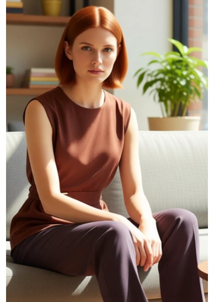 Uzun Örme Bluz Paper Touch Dokusu ve Kemer Detayı ile Mükemmel Bir Kombin Trend Tasarım