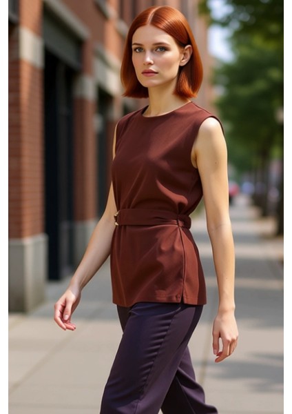 Uzun Örme Bluz Paper Touch Dokusu ve Kemer Detayı ile Mükemmel Bir Kombin Trend Tasarım fırsatları