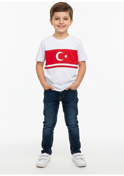 Türk Bayraklı Basic Çocuk Tişört - 26Y 1453 fiyatları