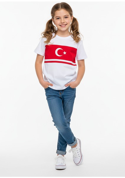 Türk Bayraklı Basic Çocuk Tişört - 26Y 1453 modelleri