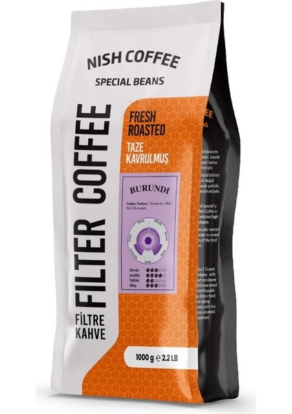 Nish Filtre Kahve Burundi 1 kg - Öğütülmüş fiyatları