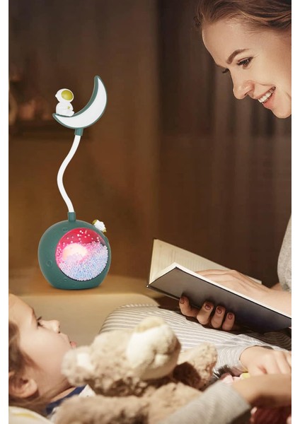 Ay Üstünde Oturan Astronot USB Şarjlı Masa Lambası fiyatları