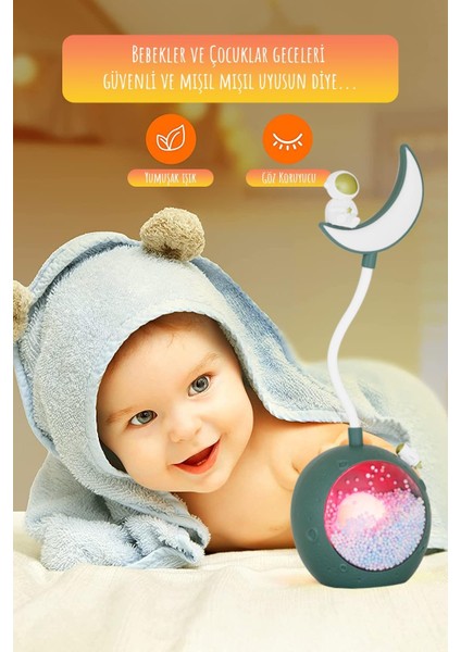 Ay Üstünde Oturan Astronot USB Şarjlı Masa Lambası fırsatları