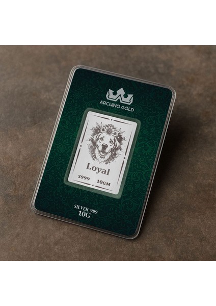 Dostluğun ve Sadakatin Simgesi Olan Vefalı Köpek Temalı Hediyelik 10 Gram 999 Ayar Gümüş KÜLÇESI-761