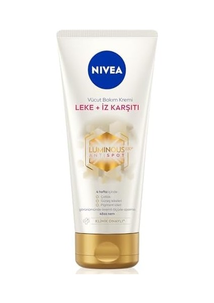 Nıvea LUMINOUS630 Leke ve Iz Karşıtı Vücut Bakım Kremi 200ML, Çatlak ve Güneş Lekesi Iyileştirici, 48 Saat Nemlendirici fiyatları