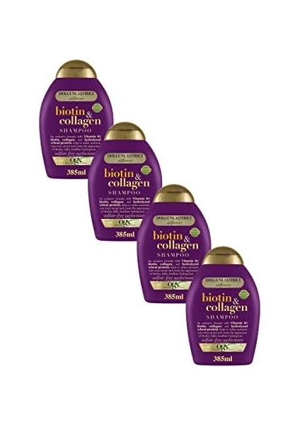 Ogx Dolgunlaştırıcı Biotin & Kolajen Şampuan (4 x 385 Ml)