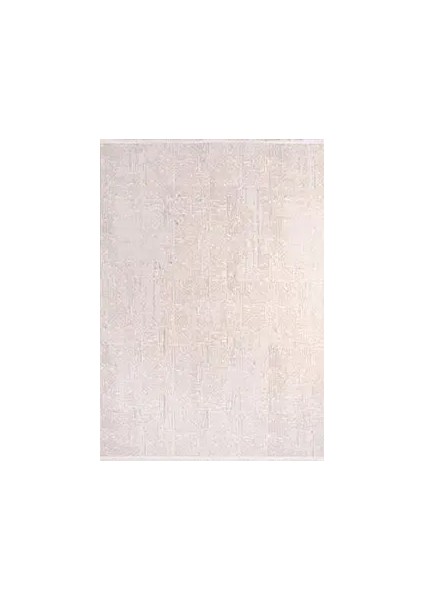 Bram Modern Krem Polyester Kaydırmaz Tabanlı Makine Halısı