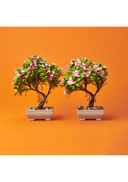 Dekor Çiçekli Yapay Ağaç - Asorti - 20X25 cm modelleri