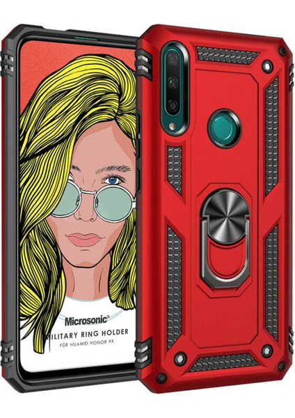 9x Için Kılıf Ring Holder Kırmızı [ 9x ile Uyumlu Kılıf - Kırmızı]