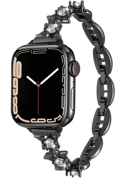 Ile Uyumlu 38MM/40MM KRD-104 Metal Kordon Siyah