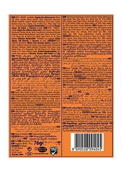 Eti Pizza Kraker 76 G x 14 Adet