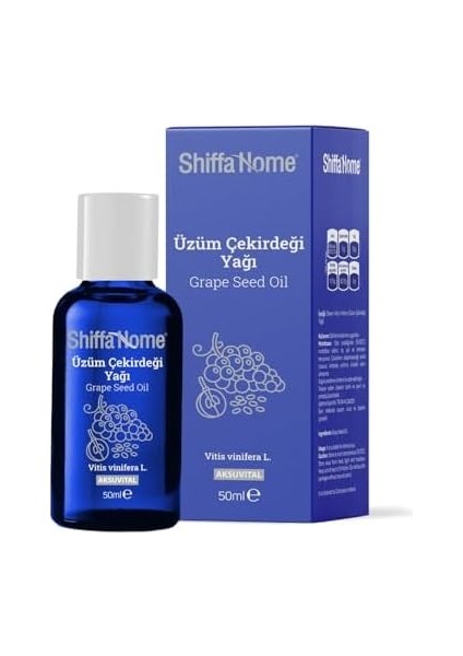 Shiffa Home Üzüm Çekirdeği Yağı 50 ml | Soğuk Sıkım Bitkisel Yağ | Cilt Bakımı, Saç ve Dudak Nemlendirme, Antioksidan Desteği, Proantosiyanidin ve E Vitamini Kaynağı