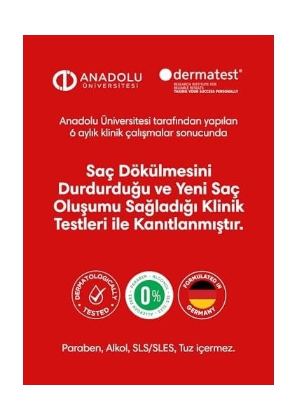 Anocin Bitkisel, Parfümsüz, Tuzsuz Sülfatsız Şampuan Saç Dökülmesine Karşı Etkili (Anti Hairloss) 250ML