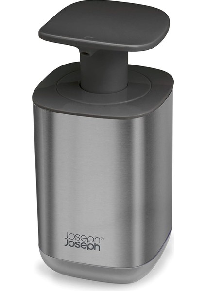 Presto Paslanmaz Çelik Hijyenik -Push Sıvı Sabunluk, Geniş Pompalı, Tek Boy, Paslanmaz Çelik/gri