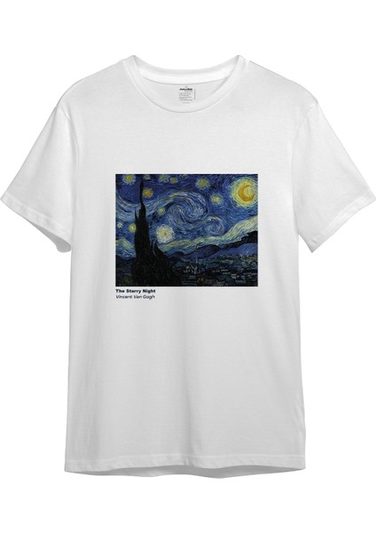 The Starry Night Tişört - Beyaz