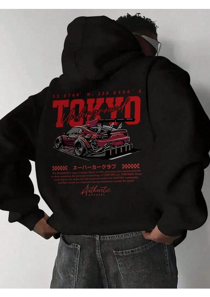 Erkek Sweatshırt Baskılı3 Iplik Oversize