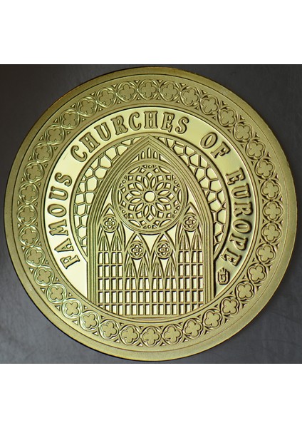 Meşhur Kiliseler Madalyon-Vatikan San Pietro Bazilikası. Renkli 33 mm Çil. modelleri