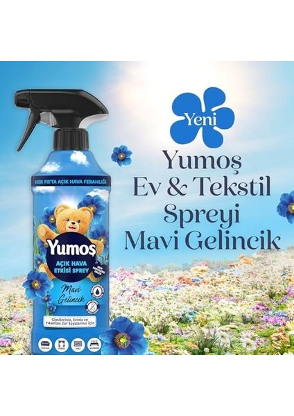 Yumoş Açık Hava Etkisi Sprey Yıkanması Zor Eşyalar Için Giysi Spreyi Mavi Gelincik 430 ml fiyatları