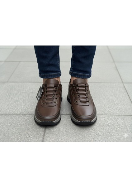 Erkek Günlük Mevsimlik Kışlık Hakiki Deri Ayakkabı Kaydırmaz Taban Ortopedik Akıllı Bağcıklı fırsatları