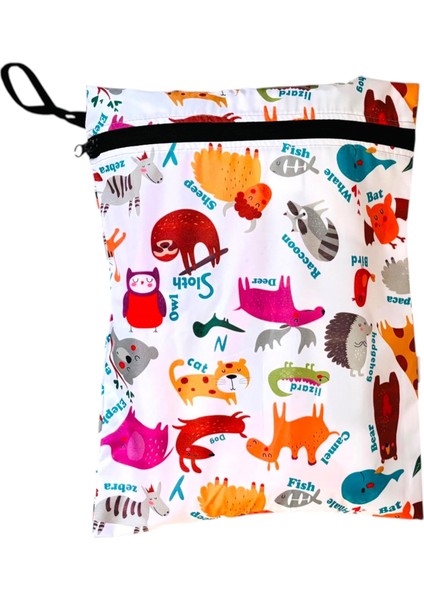 Su Geçirmez, Islak Mayo, Kıyafet Vs Taşıma Torbası, Çok Amaçlı Bebek Bakım Çanta/organizer, Beyaz, 30X37CM