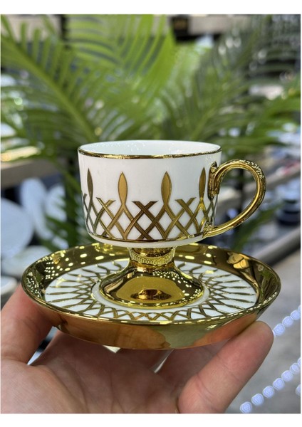 Lüx Porselen 6 Lı Leoni Fincan Takımı