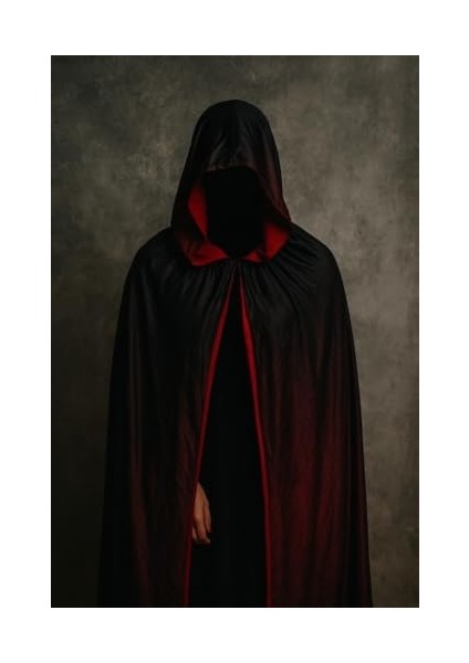 Halloween Pelerin Şapkalı Siyah 130 cm fiyatları