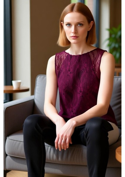 Kadınlar Için Büyük Beden Kayık Yaka Dantel Örme Bluz Kaliteli Şık Rahat Modern Zarif Günlük