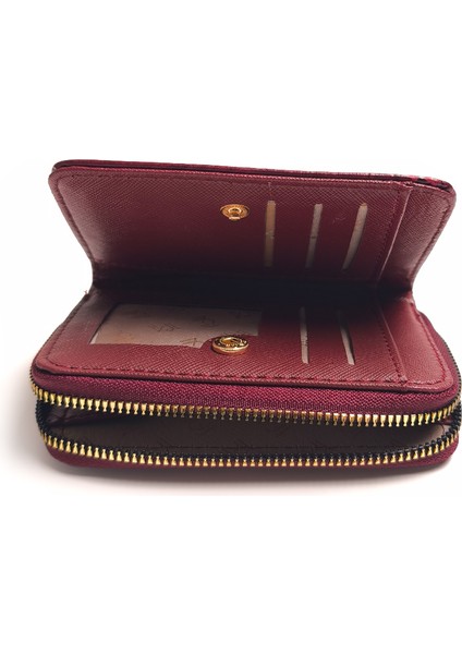 Croco Deri Str Bozuk Para Gözlü El Çantası Bordo modelleri