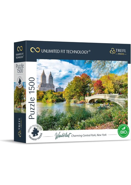 26194 1500 Parça Ağır Kart Stoğu Organik Eco Abd Yetişkinler ve Çocuklar Için Seyahat Eğlencesi 12+ Uft Puzzle Wanderlust: Charming Central, New York