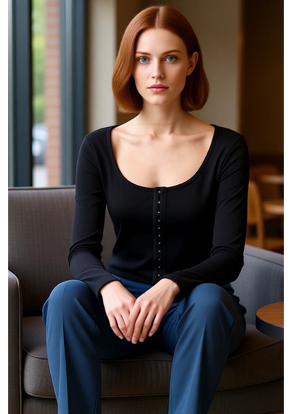 Kadın Havuz Yaka Agraf Detaylı Vücuda Oturan Esnek Örme Kaliteli Şık Rahat Modern fiyatları