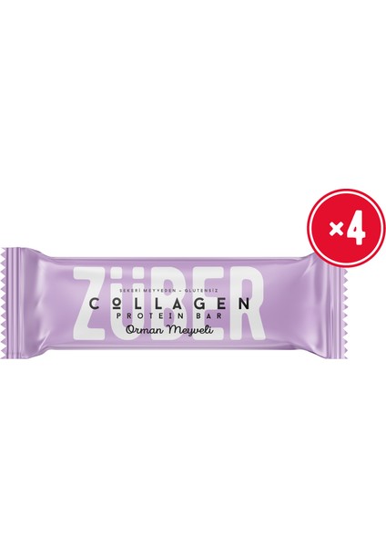 Kolajen Protein Bar Orman Meyveli 35G x 4 Adet